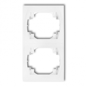 Ramki-instalacyjne - lrv-2 ramka biała podwójna pionowa logo karlik 