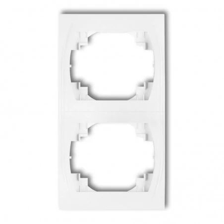 Ramki-instalacyjne - lrv-2 ramka biała podwójna pionowa logo karlik 
