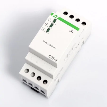 Przekazniki-kontroli-faz - czujnik zaniku fazy i asymetrii napięcia 10 a czf-b 2 moduły f&f 