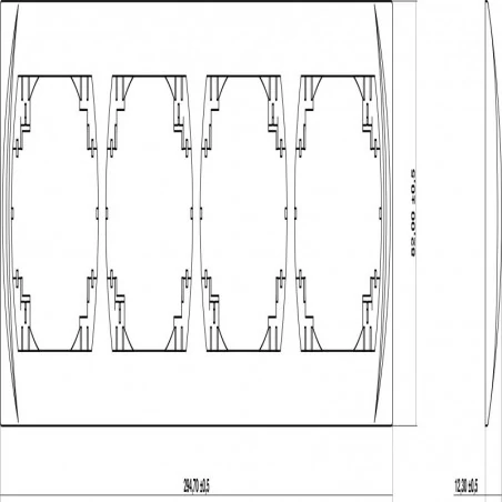Ramki-instalacyjne - lrh-4 ramka pozioma poczwórna na włączniki biała logo karlik 