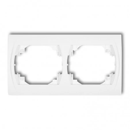 Ramki-instalacyjne - lrh-2 ramka pozioma podwójna biała logo karlik 