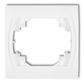 Ramki-instalacyjne - lrh-1 ramka instalacyjna pojedyncza biała logo karlik 