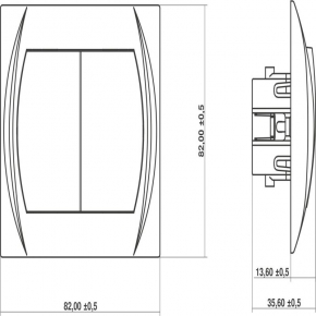 Wylaczniki-podwojne - 1lwp-2 beżowy łącznik instalacyjny podwójny logo karlik 