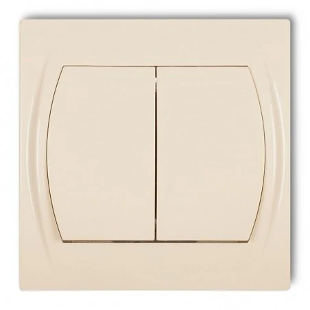 Wylaczniki-podwojne - 1lwp-2l włącznik światła dwustrefowy z podświetleniem beżowy logo karlik 