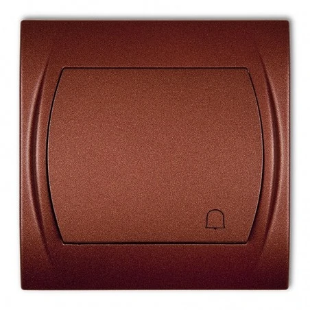 Wlaczniki-i-przyciski-dzwonkowe - 9lwp-4 przycisk dzwonkowy podtynkowy brązowy metalik logo karlik 
