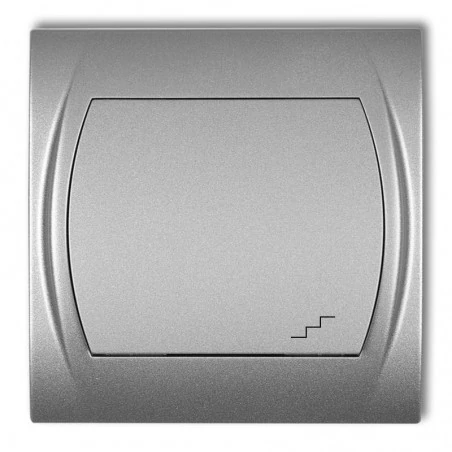 Wylaczniki-schodowe - 7lwp-3l wyłącznik schodowy z podświetleniem srebrny metalik logo karlik 