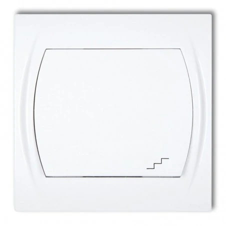 Wylaczniki-schodowe - lwp-3l wyłącznik schodowy pojedynczy biały z podświetleniem logo karlik 