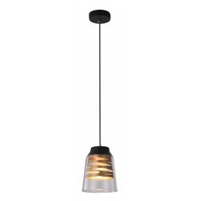 Lampy-sufitowe - lampa wisząca czarno-złota z szklanym kloszem1x60w e27 fresno 31-78384 candellux 