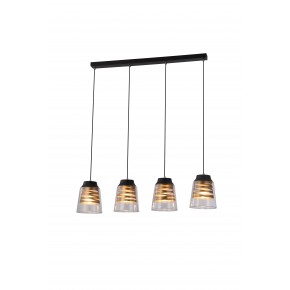 Lampy-sufitowe - lampa - listwa w stylu industrialnym czarno-złota 4x60w e27 fresno 34-78124 candellux 
