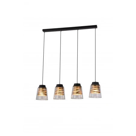 Lampy-sufitowe - lampa - listwa w stylu industrialnym czarno-złota 4x60w e27 fresno 34-78124 candellux 