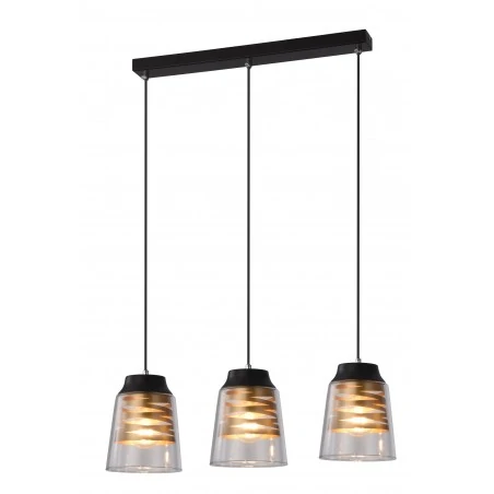 Lampy-sufitowe - lampa wisząca czarno-złota w stylu industrialnym 3x60w e27 fresno 33-78094 candellux 