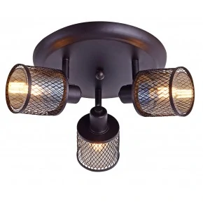 Lampy-sufitowe - lampa sufitowa kawowo złota + szklane klosze 3x40w e14 canabera 98-83098 candellux 