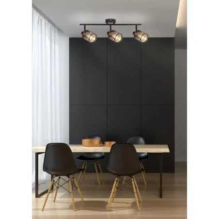 Lampy-sufitowe - trzypunktowa lampa wisząca o podwójnym kloszu 3x40w e14 canabera 93-82541 candellux 