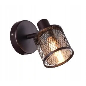 Kinkiety-do-salonu - kinkiet kawowe złoto o bursztynowym kloszu 1x40w e14 canabera 91-81377 candellux 