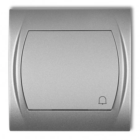 Wlaczniki-i-przyciski-dzwonkowe - 7lwp-4l przycisk dzwonkowy srebrny z podświetleniem logo karlik 