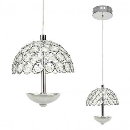 Lampy-sufitowe - chromowa lampa wisząca regulowana 1x5w led venus ml314 eko-light 