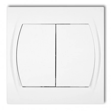 Wylaczniki-podwojne - mechanizm włącznika świecznikowego lwp-2 biały logo karlik 