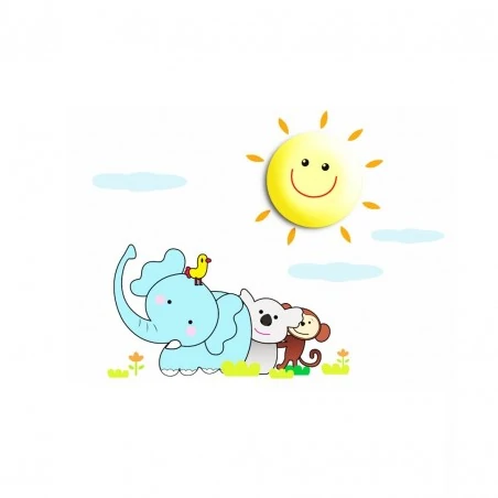 Oswietlenie-do-pokoju-dzieciecego - lampka dziecięca z naklejkami led 0,6w sunny ml143 eko-light 