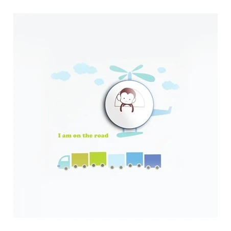 Oswietlenie-do-pokoju-dzieciecego - kinkiet do pokoju dziecka z naklejkami led 0,6w helicopter ml144 eko-light 