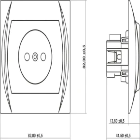 Gniazda-elektryczne - lgp-1 mechanizm gniazda pojedynczego bez uziemienia logo karlik 