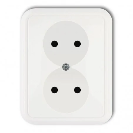 Gniazda-elektryczne - gpt-2 białe gniazdo podwójne bez uziemienia podtynkowe liza karlik 