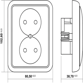 Gniazda-elektryczne - gpt-2 białe gniazdo podwójne bez uziemienia podtynkowe liza karlik 