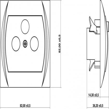 Gniazda-antenowe - gniazdo abonenckie rtv-sat lgs końcowe logo karlik 