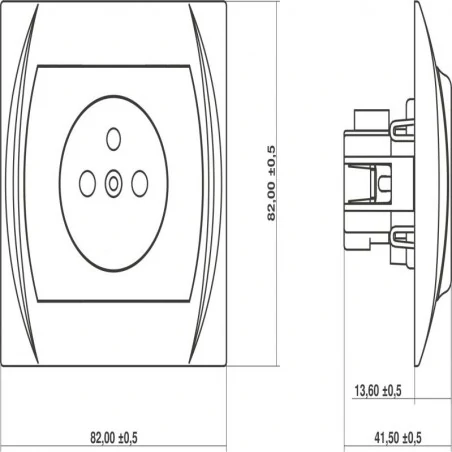 Gniazda-elektryczne - 7lgp-1z gniazdko elektryczne z uziemieniem srebrny metalik 2p+z logo karlik 