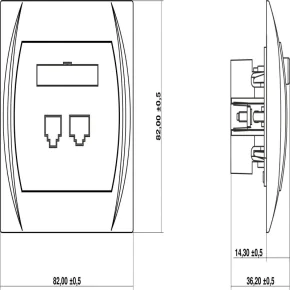  Mechanizm gniazda komputerowego RJ45 LGK-1 1x LOGO KARLIK 