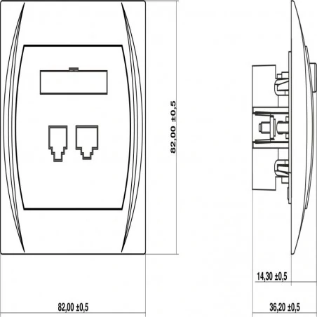 Gniazda-komputerowe - mechanizm gniazda komputerowego rj45 lgk-1 1x logo karlik 