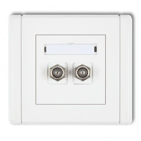 Gniazda-antenowe - gniazdo antenowe 2x typu f (sat) fgf-2 flexi karlik 