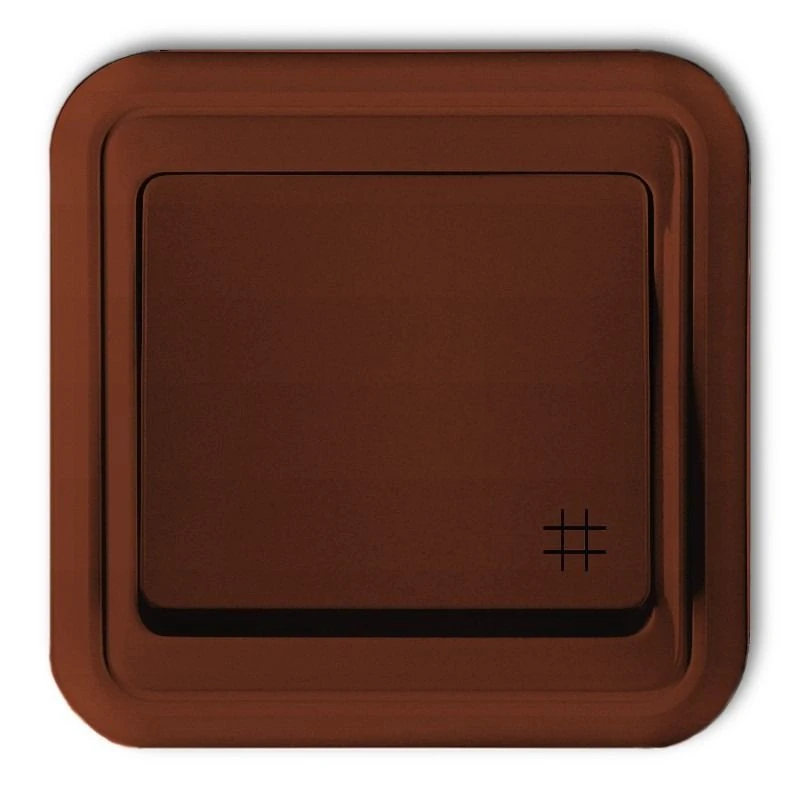 Gniazda-wlaczniki-i-akcesoria - 4wpt-6 włącznik krzyżowy podtynkowy brązowy z ramką liza karlik firmy Karlik 