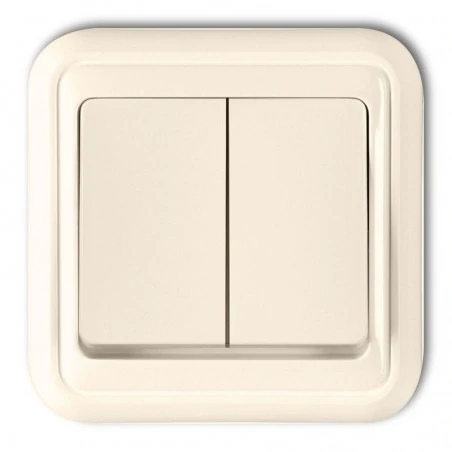 Wylaczniki-podwojne - przełącznik podwójny do żyrandoli beżowy 1wpt-2 liza karlik 