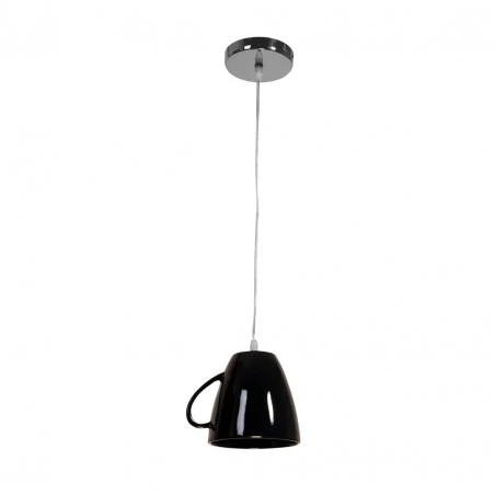 Lampy-sufitowe - lampa wisząca do kuchni i baru filiżanka czarna tea time e27 ml312 eko-light 