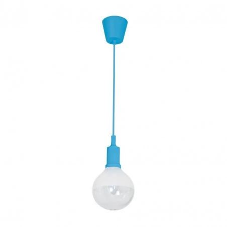 Lampy-sufitowe - lampa wisząca żarówka bubble blue 5w e14 led ml457 eko-light 