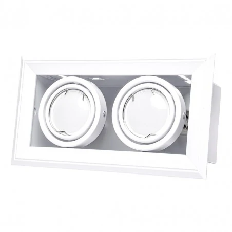 Oprawy-sufitowe - podtynkowa oprawa podwójna biała 2x7w gu10 led blocco ml473 eko-light 