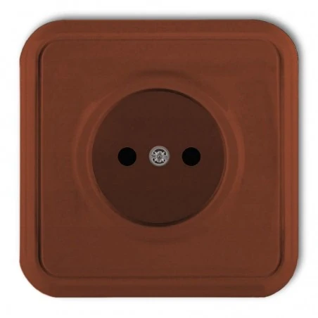 Gniazda-elektryczne - brązowe gniazdo pojedyncze z uziemieniem 2p+z 4gpt-1z liza karlik 
