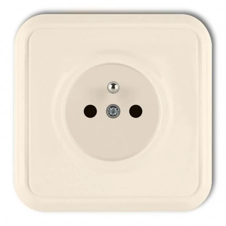 Gniazda-pojedyncze-podtynkowe - beżowe gniazdo pojedyncze z uziemieniem 2p+z 1gpt-1z liza karlik 
