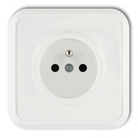 Gniazda-pojedyncze-podtynkowe - białe gniazdo pojedyncze z uziemieniem  2p+z gpt-1z liza karlik 