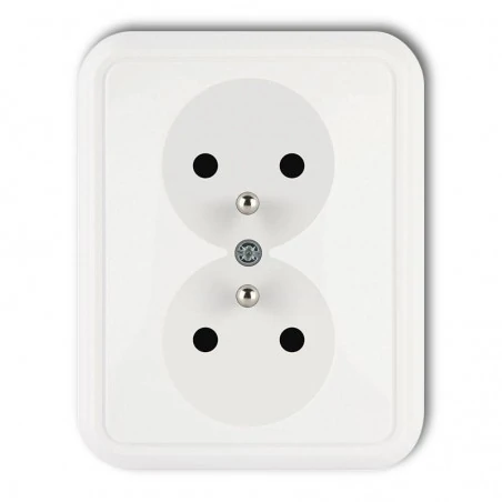 Gniazda-podwojne-podtynkowe - białe gniazdo podwójne z uziemieniem gpt-2z liza karlik 