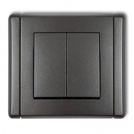 Wylaczniki-podwojne - włącznik świecznikowy 11fwp-2 grafit flexi karlik 