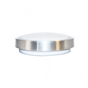 Plafony - okrągły plafon led ze srebrną obudową 18w ip44 4000k ekp774 eko-light 