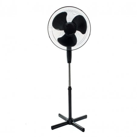 Wentylatory-podlogowe - czarny wentylator stojący 45w 16'' wysokość 128cm ekw470 eko-light 