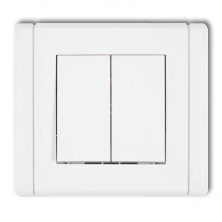 Wylaczniki-podwojne - włącznik świecznikowy fwp-2 biały flexi karlik 