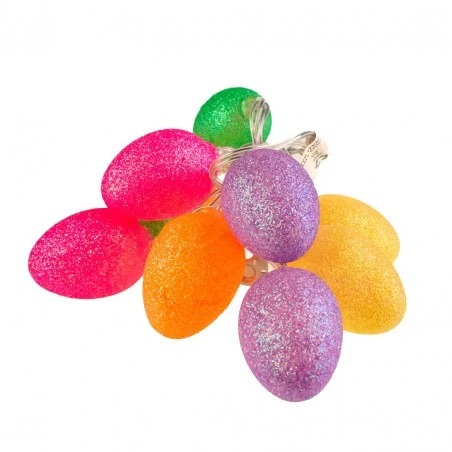 Swiecace-kule-i-girlandy - kolorowa girlanda - jajka wielkanocne 10szt led ekd4932 eko-light 