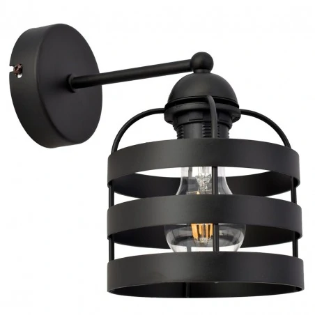 Kinkiety-do-salonu - kinkiet czarny industrialny 1xe27 60w lars black mlp797 eko-light 