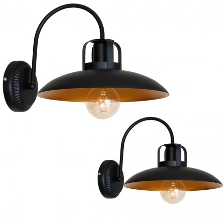 Kinkiety-do-salonu - kinkiet czarno-złoty metalowy 1xe27 felix mlp3681 eko-light 