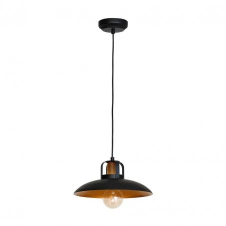Lampy-sufitowe - lampa wisząca czarna w stylu retro 1xe27 felix mlp3682 eko-light 