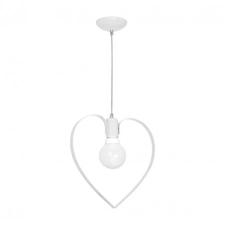 Lampy-sufitowe - delikatne oświetlenie - metalowe serce1xe27 amore white mlp9950 eko-light 