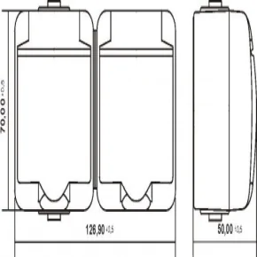 Gniazda-elektryczne - 10ghe-2 junior karlik gniazdo bryzgoszczelne 2x natynkowe szare 